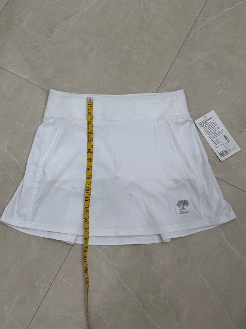 lululemon athletica White Pace Rival MR Skirt - Extra Long, sz 6, NWT